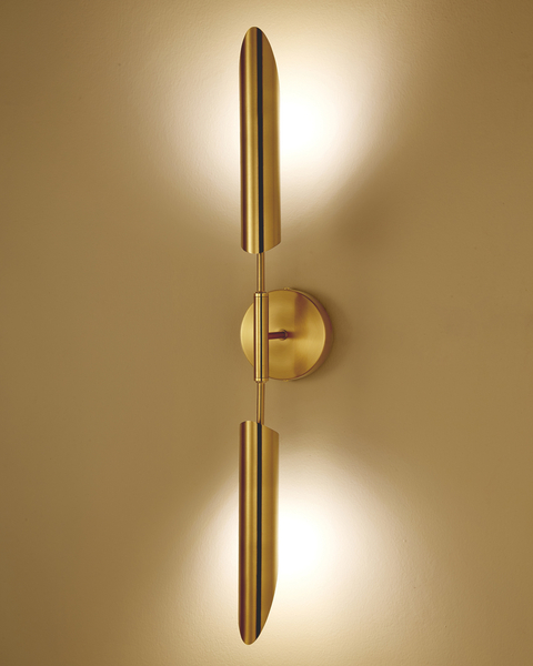 Lampa ścienna MIKA-2 złota 76 cm